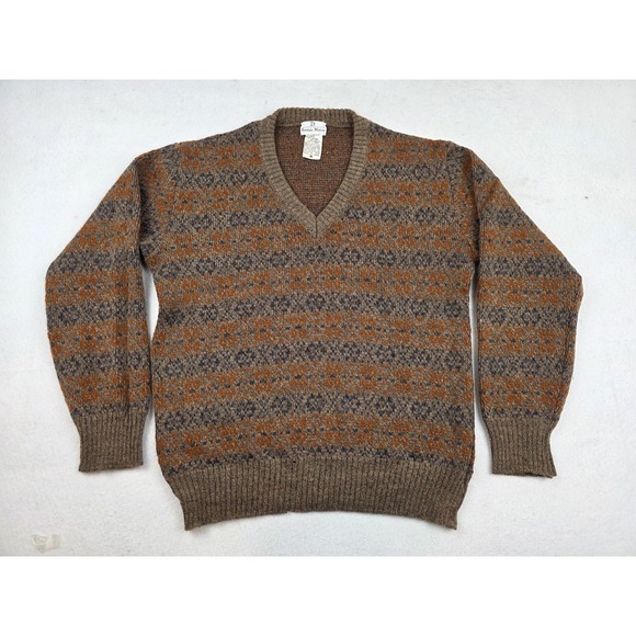 Vintage Neiman Marcus Long Sleeved V-Neck‎ Wool Blend Sweater S Made in Italy